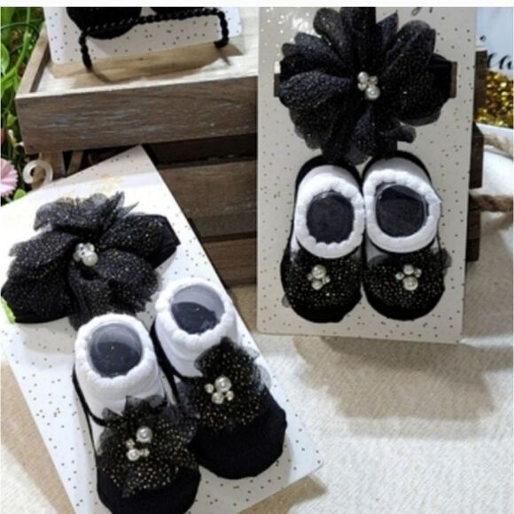 NWT Bow Fancy Bootie/Headband Set - Picture 8 of 8